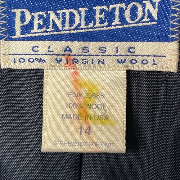 Pendleton Vintage Womens Wool Plaid Blazer Size 14 Corpcore Old Money Jacket - Picture 10 of 14
